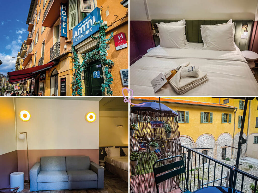 We stayed at the AMMI Vieux-Nice apartment hotel in the old town: find out more about our experience and our opinion of this apartment in this article!