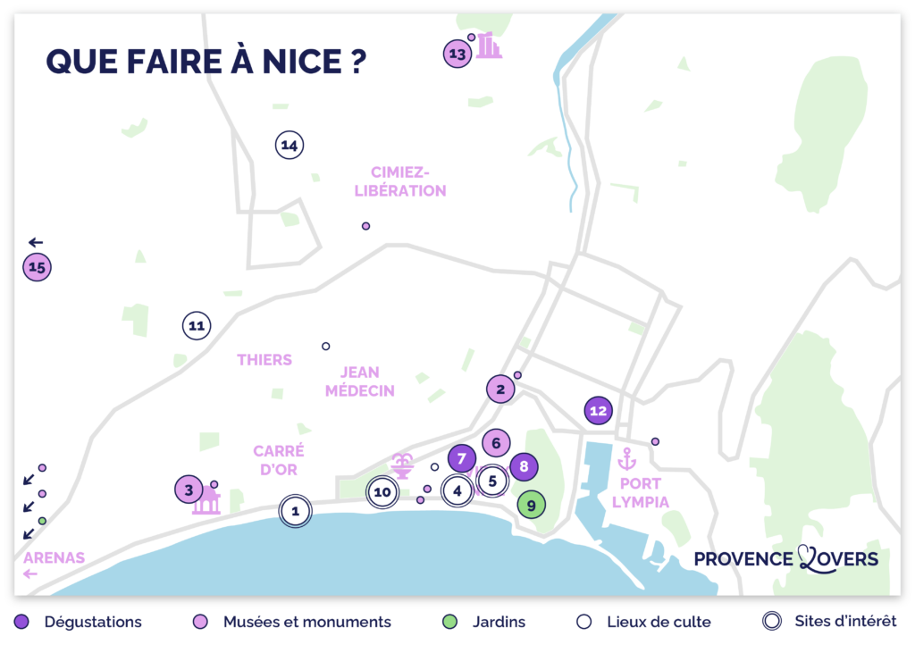Kaart-Wat te doen in Nice