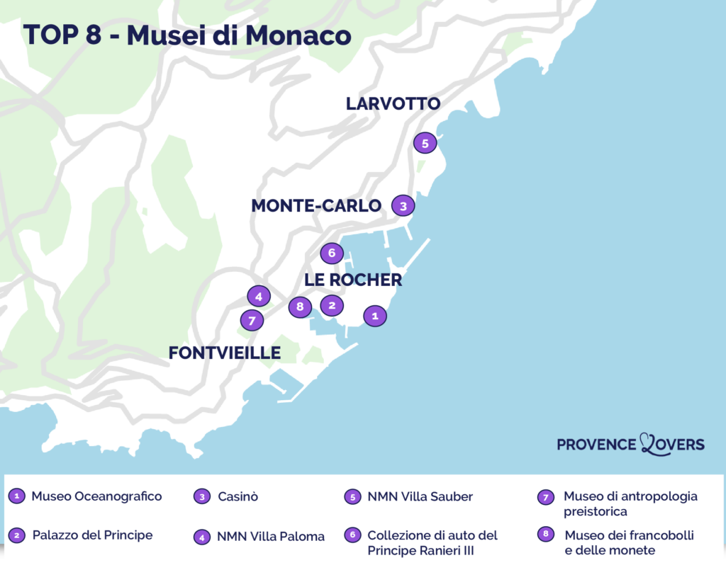 carta dei migliori musei di Monaco