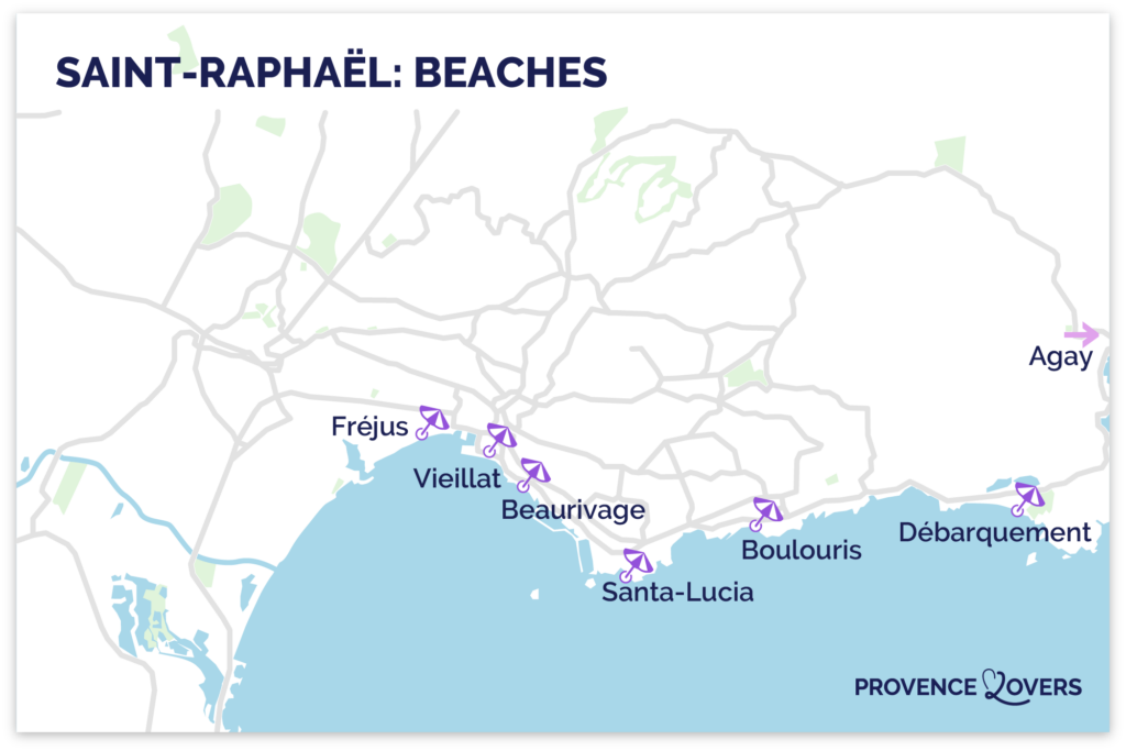 beach map saint raphael