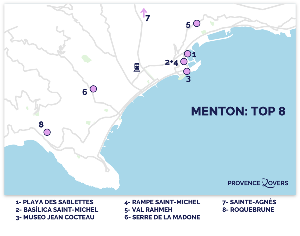 atracciones del mapa Menton