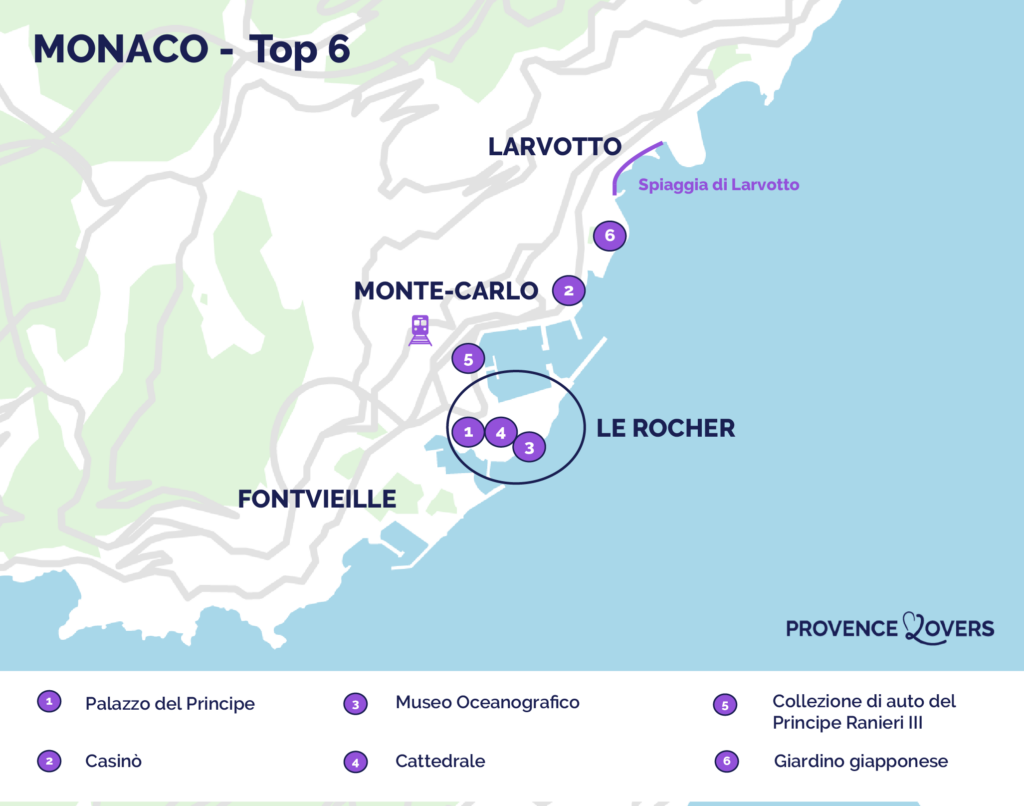 mappa delle attrazioni di Monaco