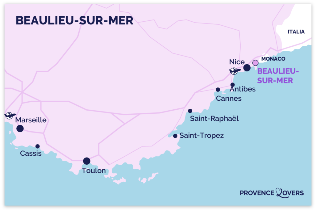 Mapa de Beaulieu-sur-Mer Costa Azul