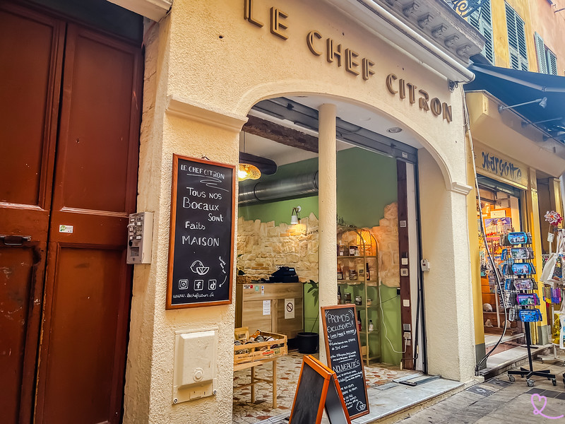 Unsere Tipps und Fotos für Ihren Besuch des Feinkostladens Chef Citron in Nizza: Anfahrt, Sehenswürdigkeiten, praktische Informationen
