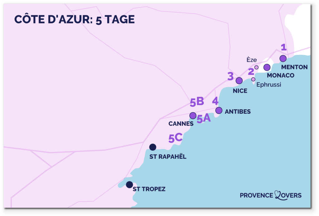 5-Tage-Karte für die Azurküste