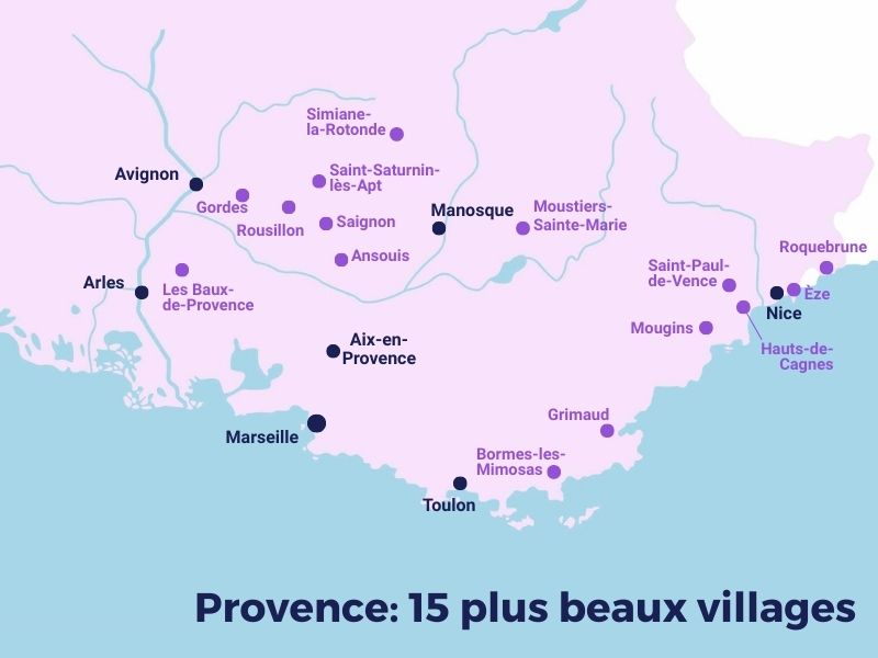 carte meilleurs villages Provence