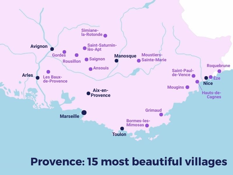 map best villages Provence