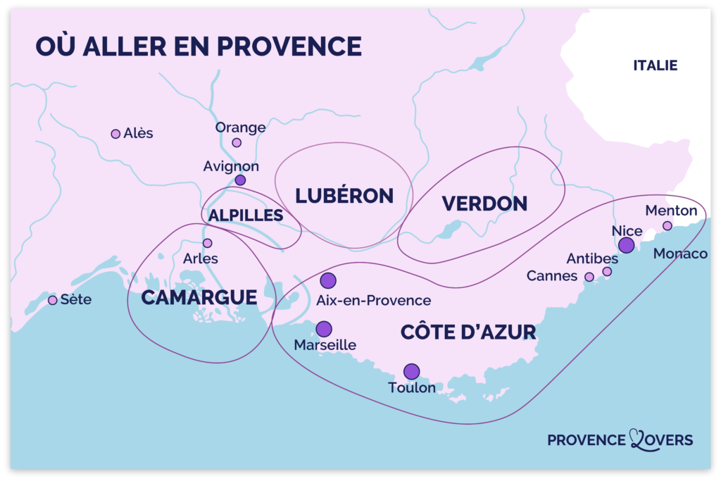 carte provence meilleures destinations ou aller