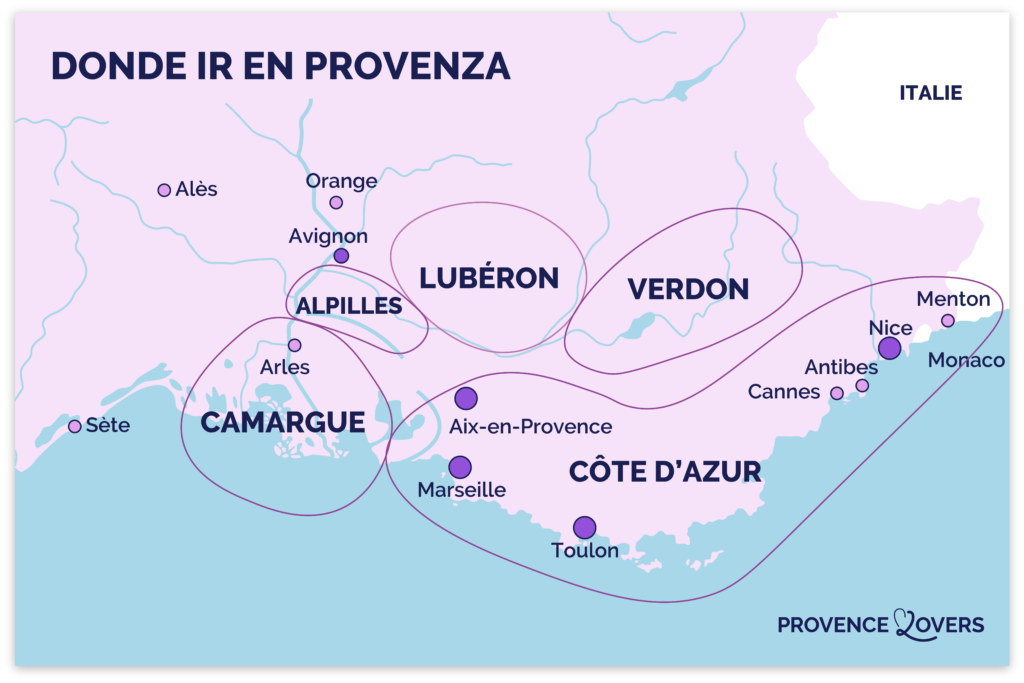 mapa de provenza mejores destinos para ir
