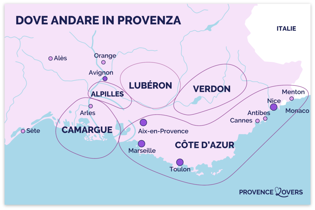 mappa della provenza migliori destinazioni da visitare