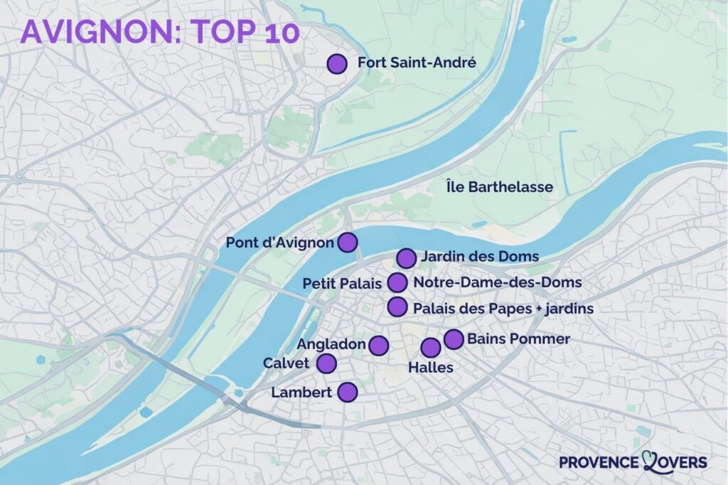 carte attractions avignon
