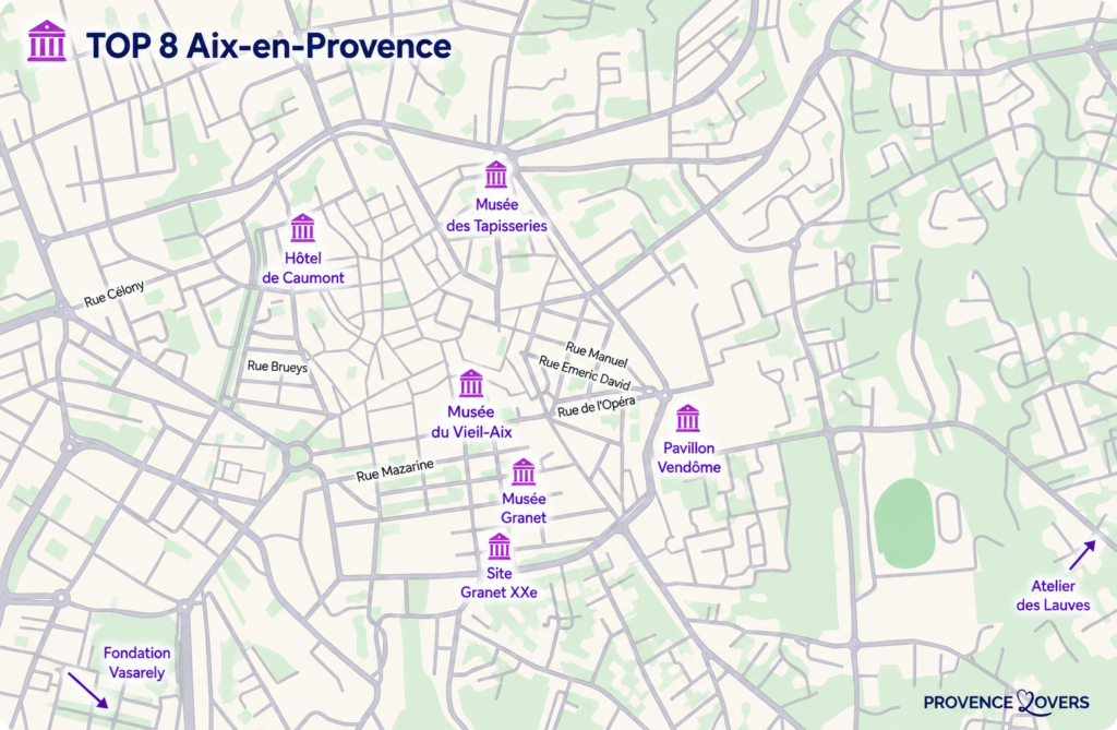 karte beste museen Aix-en-Provence
