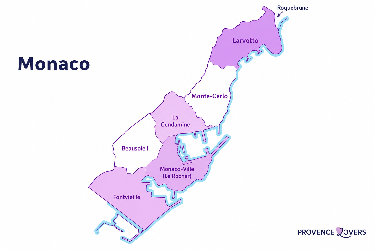 best places to stay in monaco map