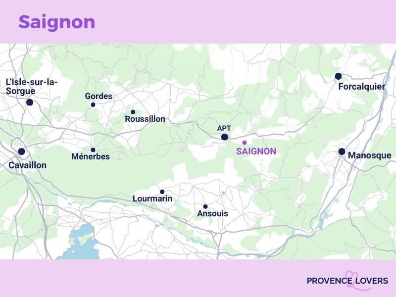 carte Saignon Luberon